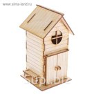 Чайный домик из фанеры "С лавочкой" 10х18х10см (ЧД 00-24)