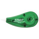 Корректирующая лента STAFF, 5 мм х 5 м, корпус зеленый, блистер