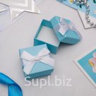 Коробочка подарочная под кольцо Тиффани 5 5см цвет бирюзовый