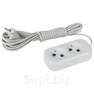 Удлинитель без заземл, 2гн, 3м, ШВВП, 2x0.75мм2, 6А/1300Вт ЭРА (5/20/960)