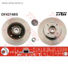 Диск тормозной  TRW DF4274BS