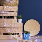 Конский хвост, "Роса", Д:2 м, 15 золотистых нитей, Н.С. LED-300-6V-220V, БП в компл, БЕЛЫЙ