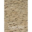 3D плитка из натурального камня Полоска светло-серая галтованная декоративная