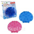 Набор мини-ковриков для ванной 6 шт "Ракушка" на присосах, цвет МИКС