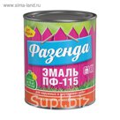 Эмаль ПФ-115 ФАЗЕНДА белая гл 0,9кг ТЕКС