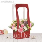 Сумочка для цветов «Бордо», 23 х 45 х 13 см