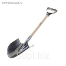 Лопата детская, штыковая, деревянный черенок, с ручкой