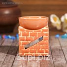 Аромалампа керамика "Кирпичная кладка" МИКС 8,5х6,5х6,5 см