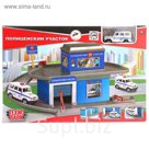 Гараж-паркинг "Полицейскийучасток", 1 металлическая машинка 7,5см