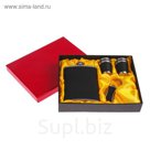 Набор 6 в 1: фляжка 8 oz, + 4 рюмки 32 мл + нож-брелок, 22х17 см