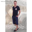 Комплект мужской (футболка, шорты) Роберт цвет МИКС, р-р 56