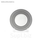 Тарелка "Черный Ажур", форма Zen 21 см
