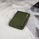 Кошелёк женский, отдел на молнии, для монет, наружный карман, с кольцом, цвет зелёный