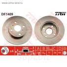 Диск тормозной  TRW DF1409