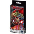 Карандаши цветные Marvel Мстители 24 цв, РОСМЭН