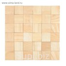 3D панель деревянная, 30 х 30 х 1,5 см, светлое дерево, вид 1