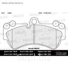 Тормозные колодки передние MILES E100272