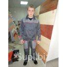 Костюм рабочий "Фаворит" куртка + полукомбинезон , цв. серый+ св. серый, отделка кант красного цвета, тк. смесовая , защита от общепроизводственных загрязнений…