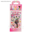 Наклейка пластик стразы "Девушка" 2 листа 28х10,5 см