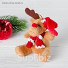 Мягкая игрушка-подвеска "Оленёнок в колпаке" цвета МИКС