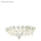 Ваза Marquis, универсальная, плоская, на ножках, декор цветы