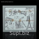 Фоторамка с прищепками "Путешествие в Париж"