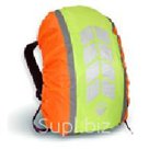 Чехол на рюкзак со световозвращающими лентами, цвет оранж-лимон, объем 20-40 литров,  "МИКС", PROTECT™