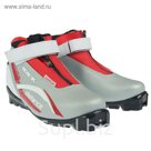 Ботинки лыжные TREK Distance Control SNS ИК, цвет серебряный, лого красный, размер 42