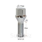 Болт M12x1.25х28 Хром. Конус с выступом Вектор