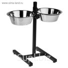 Подставка напольная с мисками Double Diner VM-2702(D) 54 см, 2 х 2,8 л