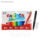 Фломастеры Maxi 18 цветов Carioca Jumbo 6.0 мм, толстые, картонный конверт 40566