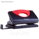 Дырокол Office Soft до 10 листов, пластиковый, микс, с линейкой