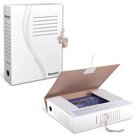 Папка архивная с завязками, микрогофрокартон, 75 мм, до 700 листов, плотная, белая, BRAUBERG