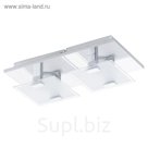 Светильник VICARO 2x2,5Вт LED хром 27x27см