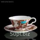 Чайная пара "Роспись цветов" 230 мл