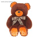 Мягкая игрушка "Медведь с клетчатым бантом"