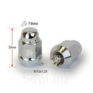 Гайка M12X1.25 Хром высота 35 мм Конус с выступ.. закр.. ключ 19мм Вектор