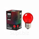 Лампа накаливания Luazon Lighthing E27 40W для белт лайта красная 220 В