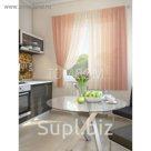 Тюль для кухни «Хроа», цвет оранжевый, размер 150 х 180 см. — 2 шторы и 2 подхвата