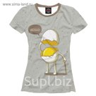 Футболка женская "Яйцо приветствует", размер 4XL EDA-618907