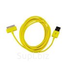 Цветной USB дата-кабель для Apple iPhone, iPad, iPod Желтый