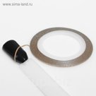 Лента фольгированная клеевая для ногтей "Блёстки", 0,1см, 10м, цвет бронзовый