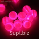Гирлянда "Метраж" с насадкой "Большие шарики 5 см" 6 м, LED-20-220V, фиксинг, РОЗОВЫЙ