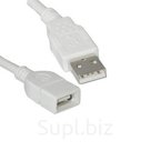 Удлинитель USB 2.0 (A-A), белый, 3.0м