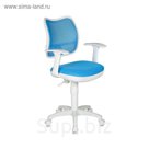 Кресло CH-W797/LB/TW-55 спинка сетка светло-голубой, сиденье светло-голубой