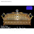Хлебница с крышкой 49 см, в подарочной упаковке, пластиковая крышка