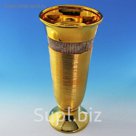 Ваза "Бьянка" керамика, золотистая 16х16х38 см