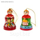 Сувенир-колокольчик "Матрёшка", МИКС
