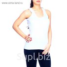 Майка женская однотонная на широких бретельках 7356 цвет белый, р-р XL