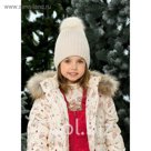 Шапка для девочки, размер 50-51 см, цвет молочный